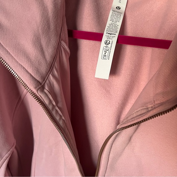 Lululemon women’s loungeful relaxed fit cropped zipped zip-up pink hoodie jacket - Picture 8 of 11